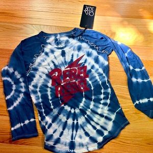Chaser brand girls long sleeve Bowie tee. NWT, size 12